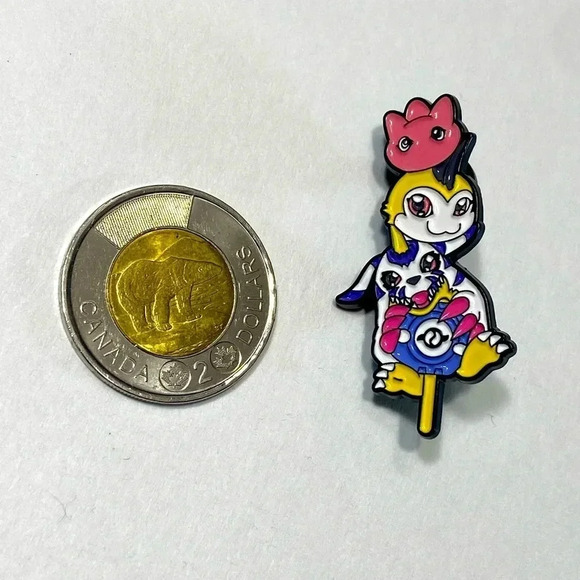 Digimon - The Crest of Friendship w/  Punimon, Tsunomon & Gabumon - 💙🐺 - Picture 3 of 5